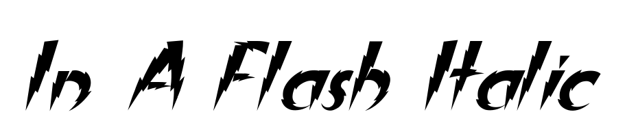 In A Flash Italic Yazı tipi ücretsiz indir
